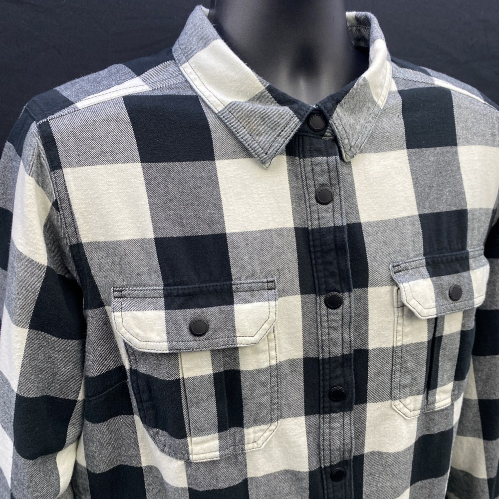 Duluth Trading Fleece Lined Flannel Shacket Womens XXL Jacket FlapJack Plaid - Picture 3 of 13